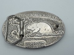 The Beaver Buckle Co. Oval Hunting Bird Pheasant Western Belt Buckle Handcrafted