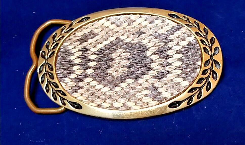 Real Eastern Rattlesnake Insert Belt Buckle made in USA