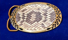 Real Eastern Rattlesnake Insert Belt Buckle made in USA