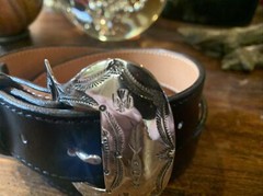 Very Navajo James Reid style Sterling Silver Belt Buckle 27-30-1.25”nu belt ✅