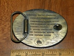 1980 Brass Belt Buckle – HESSTON NATIONAL FINALS RODEO 6th Edition