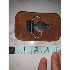 US Army National Guard Wood BELT BUCKLE