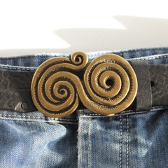 Belt buckle with spiral pattern belt buckle buckle 4 cm removable belt buckle