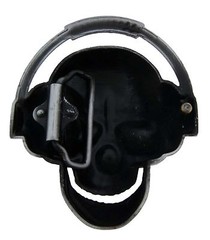 Mens Belt Buckles Skull Head Phone Some Rhinestones Music Hip Gothic DJ Bikers.
