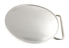 Blank Round Small Diameter Circle Chrome Shiny Metal Belt Buckle