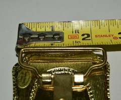 Vintage Golden Metal Western Cowboy Covered Wagon Trail Belt Buckle Hong Kong