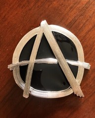 Black Letter Initial « A » Anarchy Anarchist Anarchism Unisex Men’s Belt Buckle