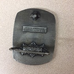 North American Hunting Club Life Member David Belt Buckle 1981 AR110