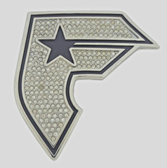 New Men Women Cosplay Famous Star and Straps Belt Buckle Initial F Silver Metal