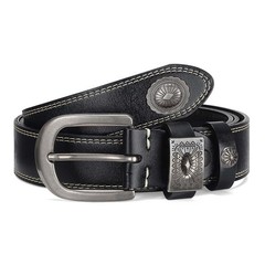 Western Leather Belt for Men, 1 3/8&Prime; Country 36(Fits Waist 34 »-35 »), Black