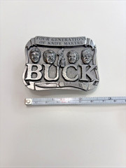 Vintage Buck Knives Belt Buckle Four Generations Of Knife Makers 950566