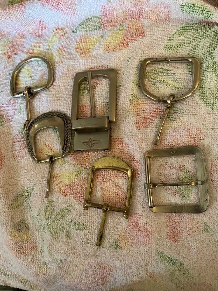 Mixed Belt Buckle Lot Of 6 pre-owned men&rsquo;s belt buckles