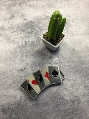 BELT BUCKLE In The Shape Of a Playing Card Deck Streetwear Men&rsquo;s Hype OS Size