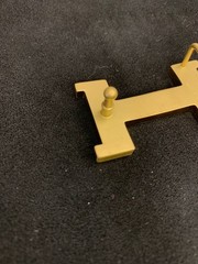 H Logo Belt Buckle 32mm 1.25&Prime; Unisex Gold