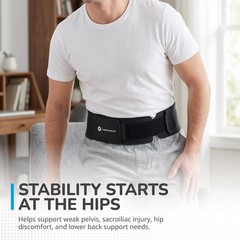 Thermoskin Sacroiliac Belt, Black, Medium, 3.4 Ounce Small/Medium, Black