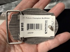 NEW MONTANA SILVERSMITHS FUTURE BULL RIDER BELT BUCKLE A1025P
