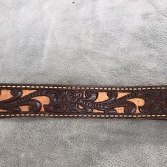 BRAZOS JOE Vintage Hand Crafted Western Leather Champion Series 46161 Size 42