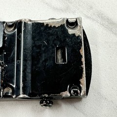 Black Web Clamp Military Style Slide Belt Buckle Simple Basic Unisex