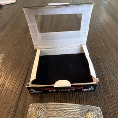 Celtic Knot Belt Buckle Silver Tone Rectangular AAR Products Gift Pack Medieval