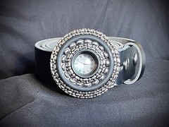 “Exposure 8:15” Belt Buckle Camera Lens Watch Industrial Art OOAK Darren McNeese