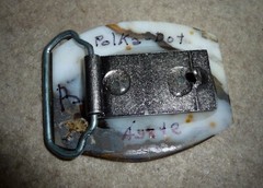 Polka Dot Jasper Handcrafted Buckle & Bola set Natural stone
