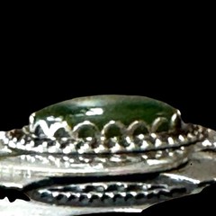 Vtg Southwestern Belt Buckle Green Stone Silver Thunderbird Zuni Navajo Bird