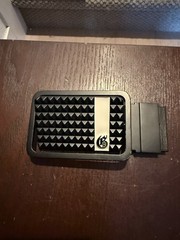 Black Belt Buckle Only, Reversible 2 Sided Flip Studded