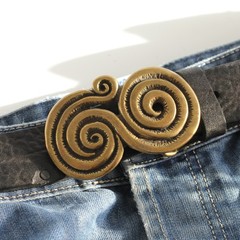 Belt buckle with spiral pattern belt buckle buckle 4 cm removable belt buckle