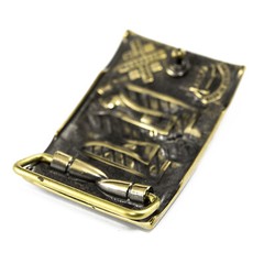 Infantry belt buckle, Handmade Ukrainian military Mechanized Forces brass buckle