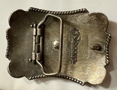 Nocona Belt Buckle Western Roping Stars Rodeo Silver Tone Cowboy Cowgirl