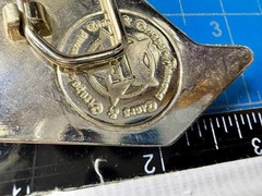 Famous Stars and Straps F Logo Belt Buckle Silver Black Metal Y2K