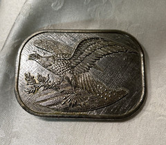 Unbranded Silver Tone Flying Eagle Belt Buckle – 3.75&Prime; x 2.5&Prime; – B04295