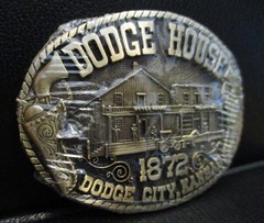 Dodge City Kansas 1872 Dodge House Hotel Resturant Billiard Hal1 Belt Buckle 1st