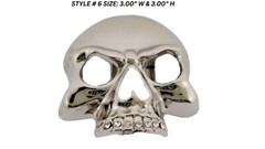 Skull Belt Buckle Tattoo Mens Women Silver Metal Blinged Halloween Party Costume