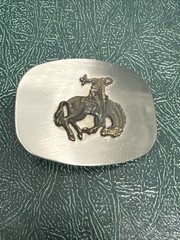 Vintage Broncho Riding Rodeo Belt Buckle Made in U.S.A.
