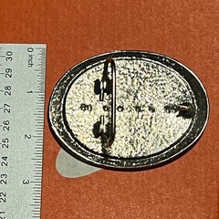 VTG Silver Tone Oval Textured Hammered Metal Belt Buckle 2113 Western Mens B21