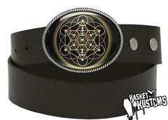 Metatron&rsquo;s Cube Belt Buckle – Sacred Geometry Esoteric Handmade Buckle – 39