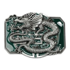 Oriental Dragon Belt Buckle Western Cowboy Motorcyclist (DRGN-02-S)