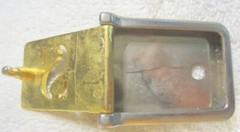 1-3/16&Prime; Italy S monogram Brass Buckle Gold Finish,VTG