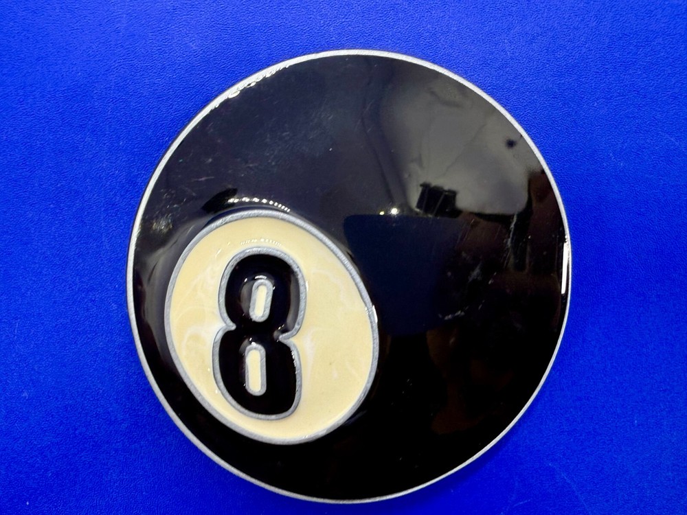 Eight Ball Pool Game Magic Figural Black & White New Belt Buckle