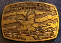 Commemorative Brass Belt Buckle American Disabled Veterans Memorial Sponsor 2006