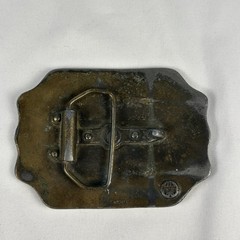 Vintage Bergamot Brass Works America’s Heroes Fire Dept Boston Brass Belt Buckle