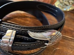 Alexander James Reid style Sterling Silver Belt Buckle Set NuBelt 38-41-1.3/8🦬✅