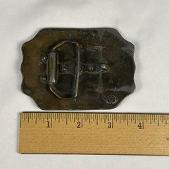 Vintage Bergamot Brass Works America’s Heroes Fire Dept Boston Brass Belt Buckle