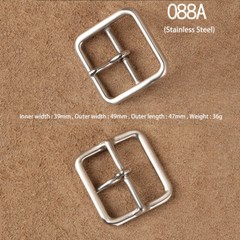 Solid Brass Pin Buckle Leather Craft DIY Belt Men Women 38mm 40mm Polished Gold