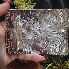 Centenario Cowboy Belt Buckle Western Hebilla Rodeo Silver & Gold Faux 50 Peso