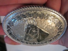 VINTAGE HORSE DESIGN WESTERN THEME BELT BUCKLE – GW-15