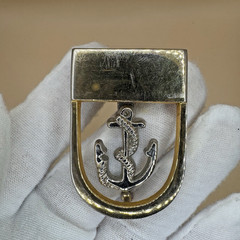 Vintage 70’s Nautical Anchor Gold Tone Sailor Belt Buckle 2&Prime;x1.5 appox EUC