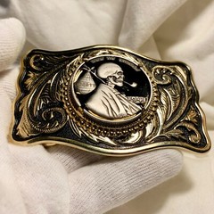 Unique Abraham Lincoln Skull Hobo Nickel Cut Out Coin Design Belt Buckle