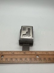 CALVIN KLEIN – Metal Belt Buckle With Gun Cutout – Black & Silver